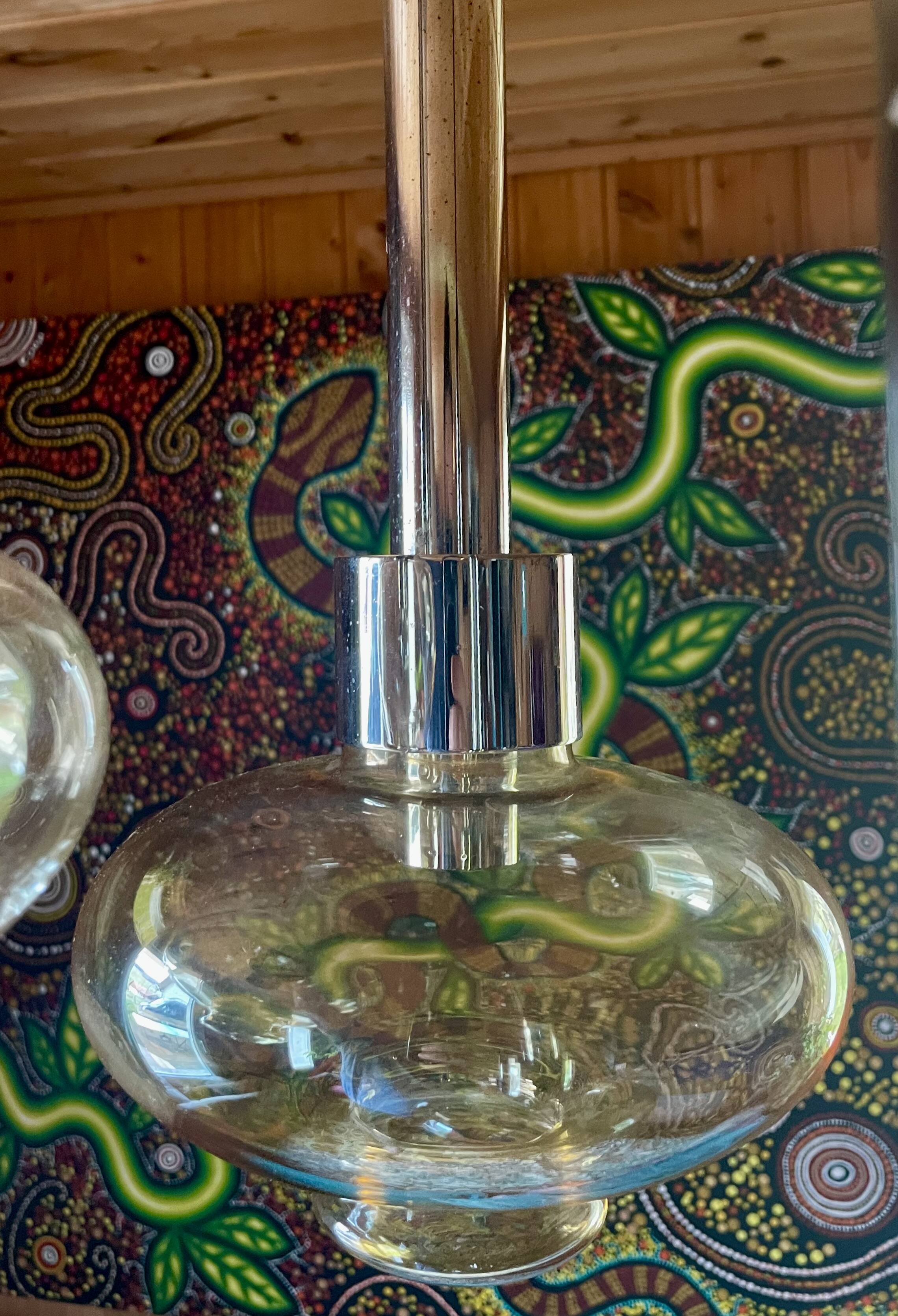 Chandelier, Ceiling light, Cascade pendant light, Design "RAAK", 70s