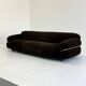 Dark brown vintage Sesann sofa Gianfranco Frattini for Cassina