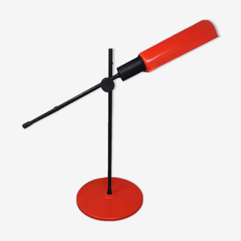 Lampe de table rouge des années 1970 par Veneta Lumi. Fabriqué en Italie