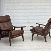 1970s, Danish design by H.J.Wegner, highback armchair, model GE530.