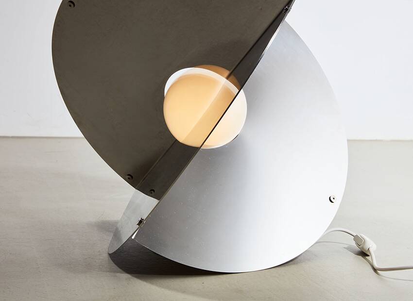 Rare Luna Lamp by Rinaldo Cutini for New Lamp Italy ca. 1970