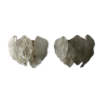 Pair wall light in Murano