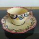 4 cups and saucers of Henriot earthenware