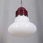 Vintage Glass and Metal Arianna Pendant Lamp by Piero Brombin for Artemide,