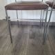 Lot de 4 chaises fauteuil en skaï marron année 1970
