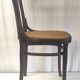 Bistro chair in curved wood and canework - early 20th century