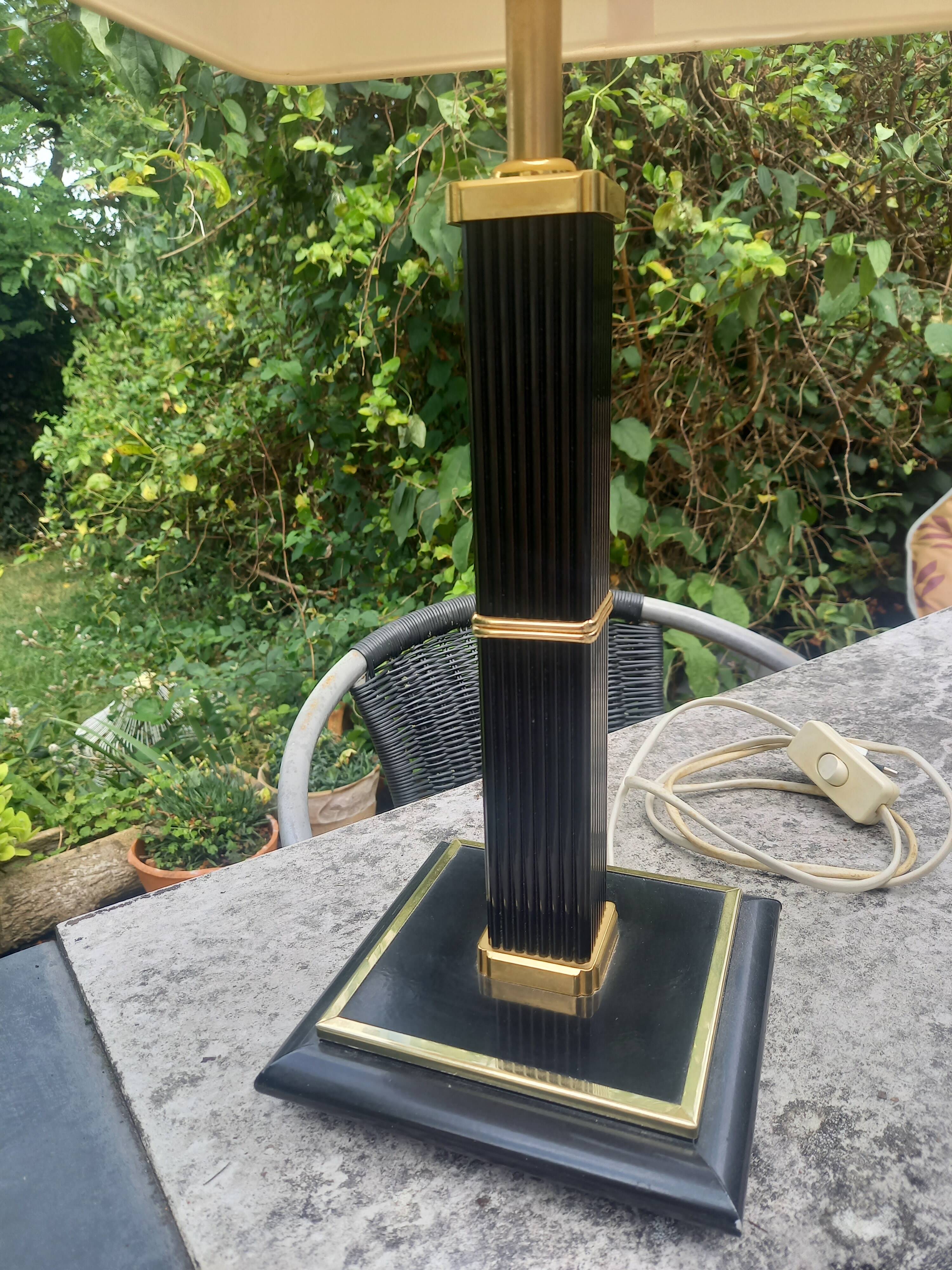Vintage black and gold Robert De Schuytener lamp