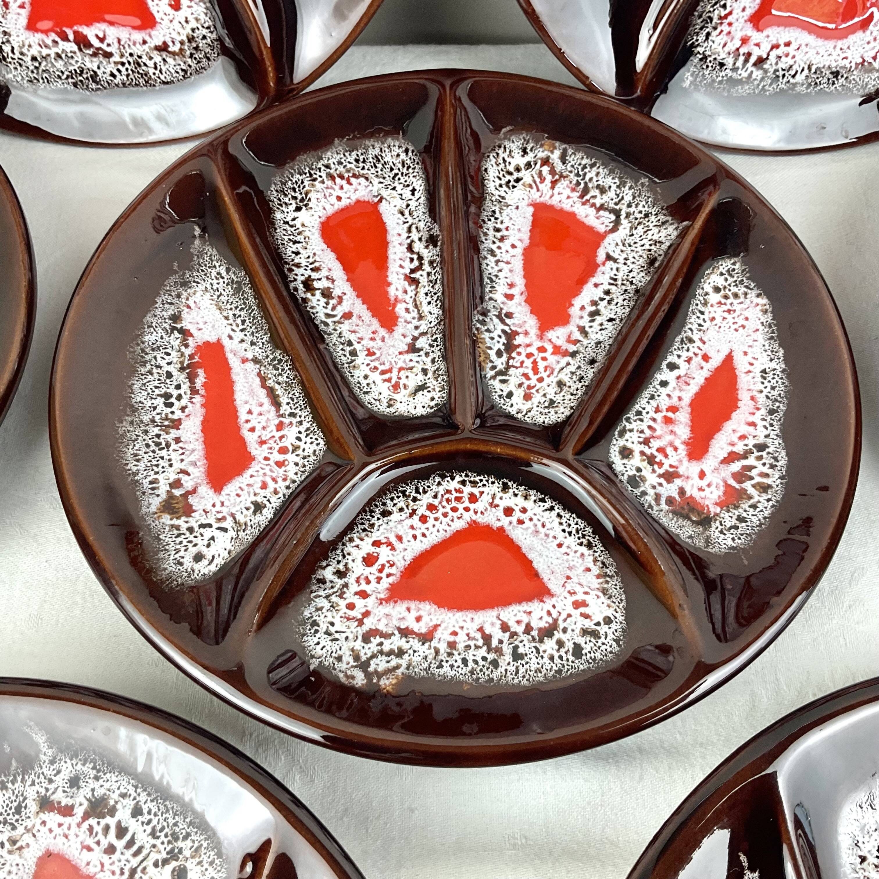 Vallauris Marius Giuge Compartment Plates