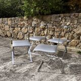 Marcello Cuneo model 4 chairs series "Luisa" 1970