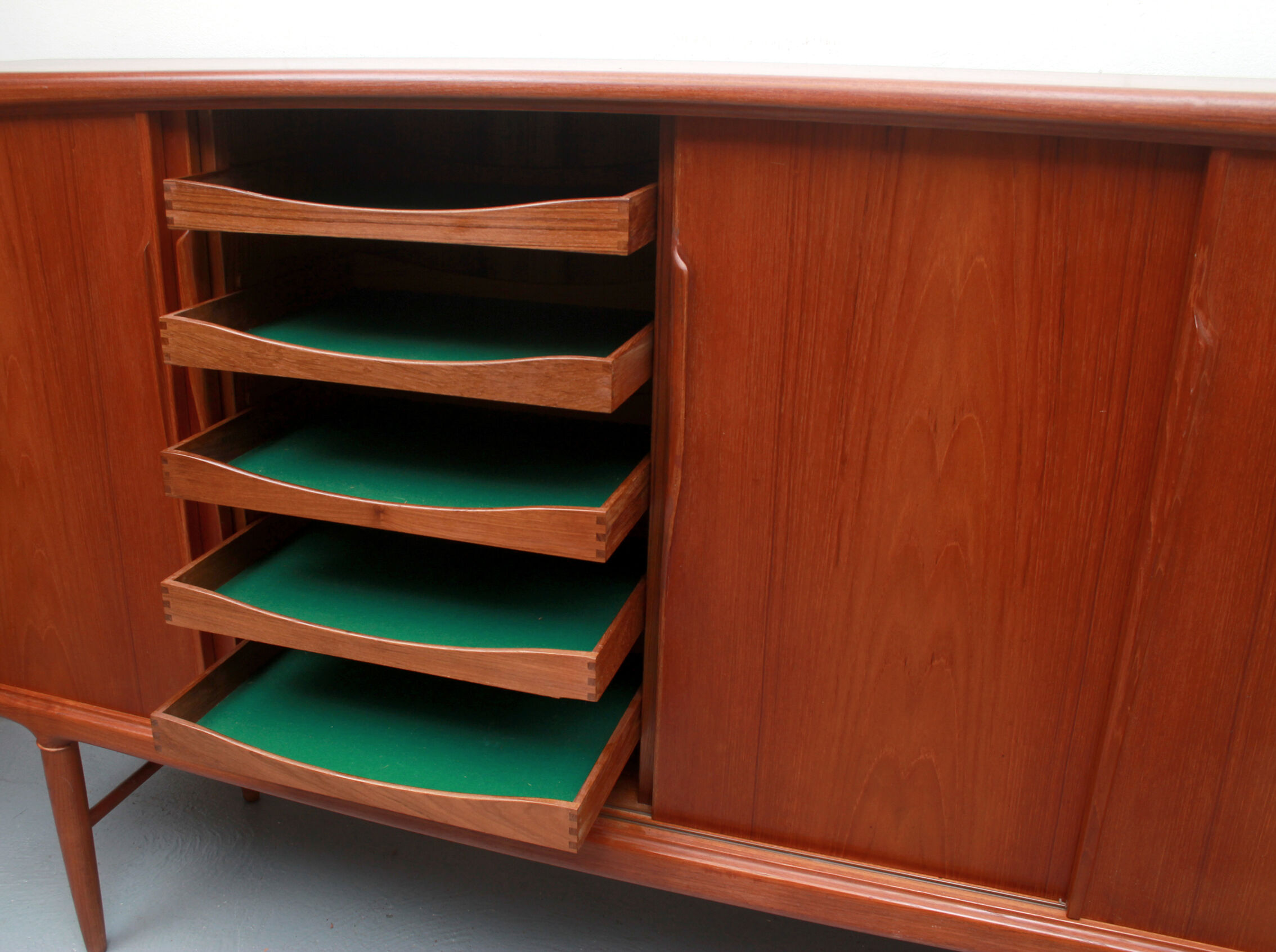 1960s teak sideboard Axel Christensen with sliding doors