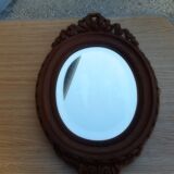 Mirror oval wood frame