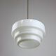 Mid-century Cascade Brass and Opaline Pendant Lamp