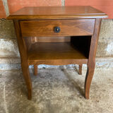 Chevet Table Nuit Style LOUIS XV Bois Tiroir + Case Vintage