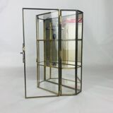 Vitrine miniature laiton verre, étagère