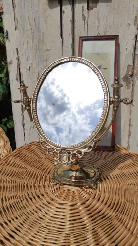 Miroir de table psyché doré 29x35cm