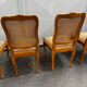 Set of 6 chairs in Louis XV style - carved wood and caning