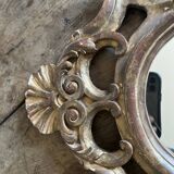 Antique baroque mirror gilded with leaf – carved wood