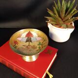 Petite coupe en laiton émaillé
