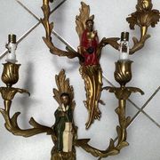 Paire d’applique au chinois en bronze 19ème