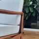Original Baczyk Scandinavian armchair, 1960s, renovation, teak.