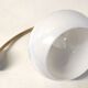 Brass and opaline gooseneck wall lamp – early twentieth century