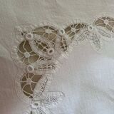 Linen tablecloth hand embroidery monogram an