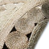 Bohemian round jute carpet 120 cm