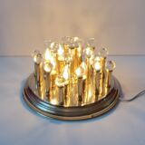 Brass plafond with Swarovski crystals, 1970s