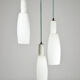 Vintage italian chandelier with 3 glass pendants, 1960s