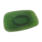 Plat en verre vert vintage