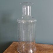 Bouteille vase carafe en verre bullé