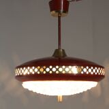 1970s space age metal pendant by ludib bratislava, czechoslovakia