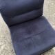 Driver / armchair and ottoman, in midnight blue velvet, 1970/1980