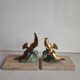 Paire de serres livres art déco oiseaux