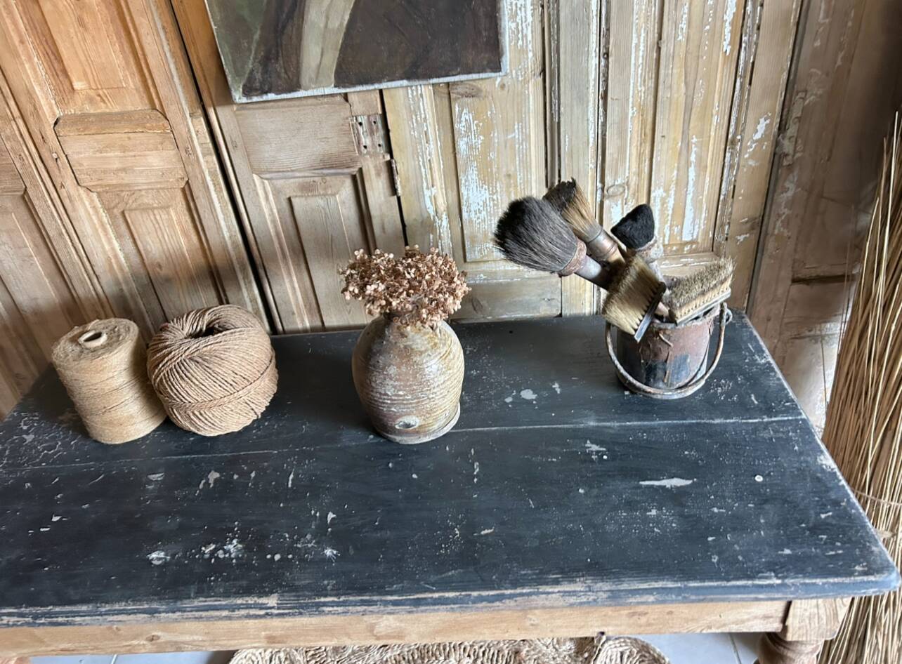 Old bistro table, console