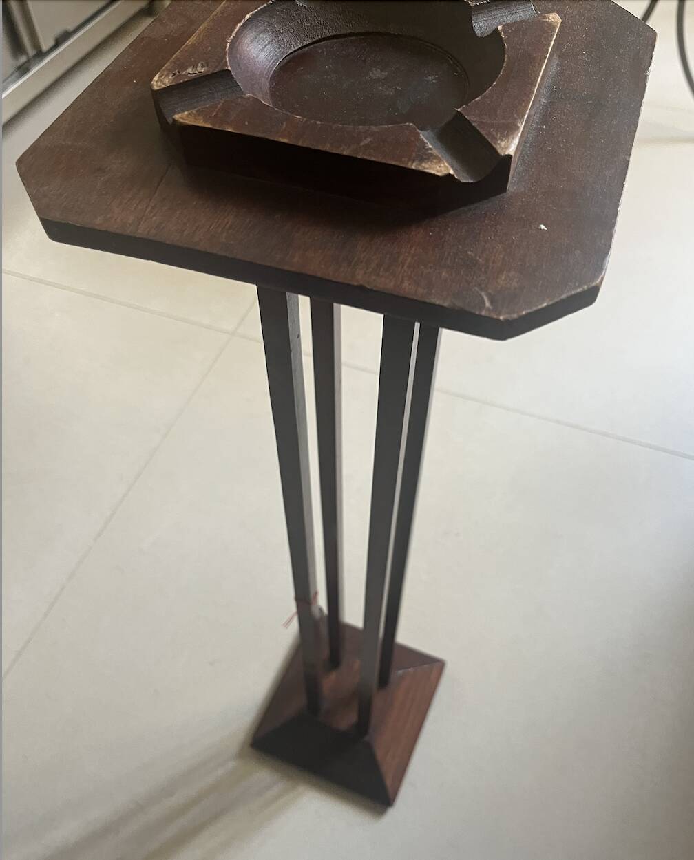 Art Deco wooden smoking table