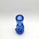 Vase Jan Beránek Chribska Art Glass Blue 27cm 1.68kg Mid-Century