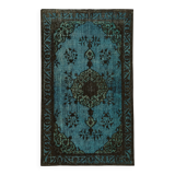 Overdyed Wool Vintage Handmade Carved Rug 169 cm x 288 cm