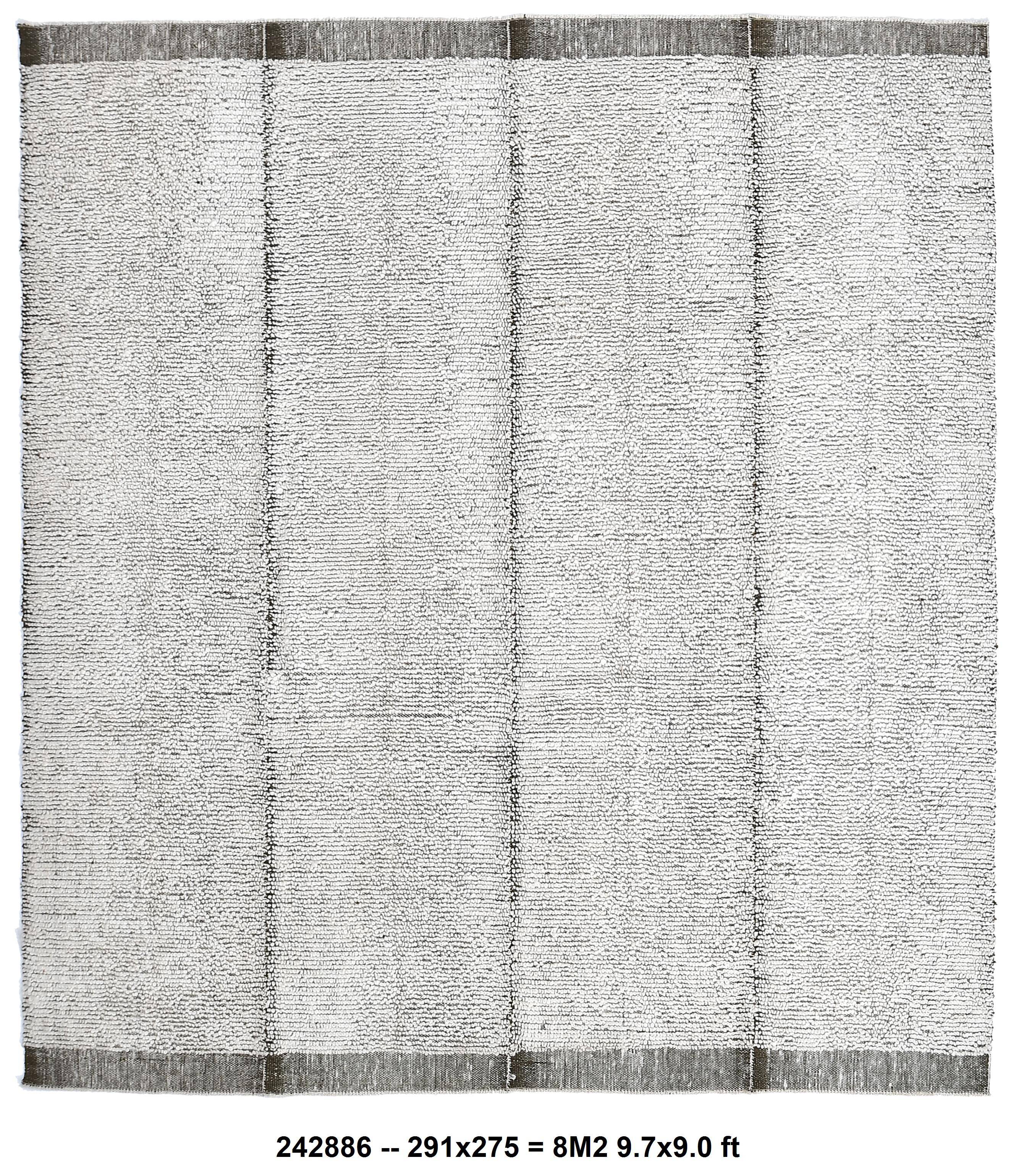 9x9 Green White Square Moroccan Rug 265X265Cm SK 242886