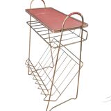 Vintage brass wire side table-magazine rack
