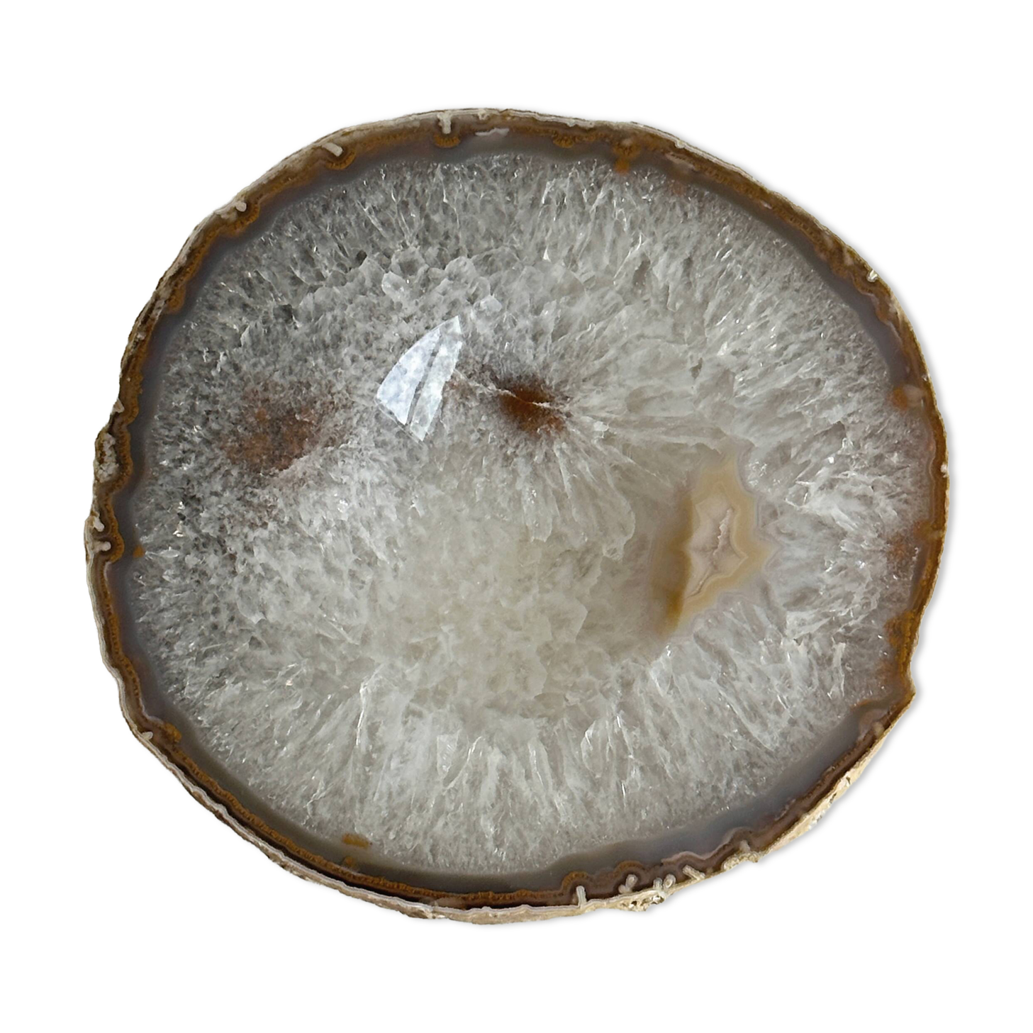 Natural agate catchall tray