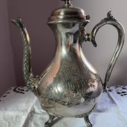 Shaw & Fisher - Sheffield (silver plated) English teapot, 19th century