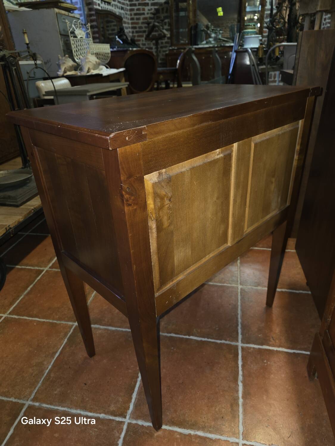 Louis XVI style commode in solid cherry wood.