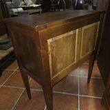Louis XVI style commode in solid cherry wood.