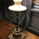 Stone and metal lamp