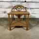 Wicker and bamboo bedside table