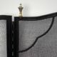 Antique brushed steel and brass fireplace screen – foldable – 1960s