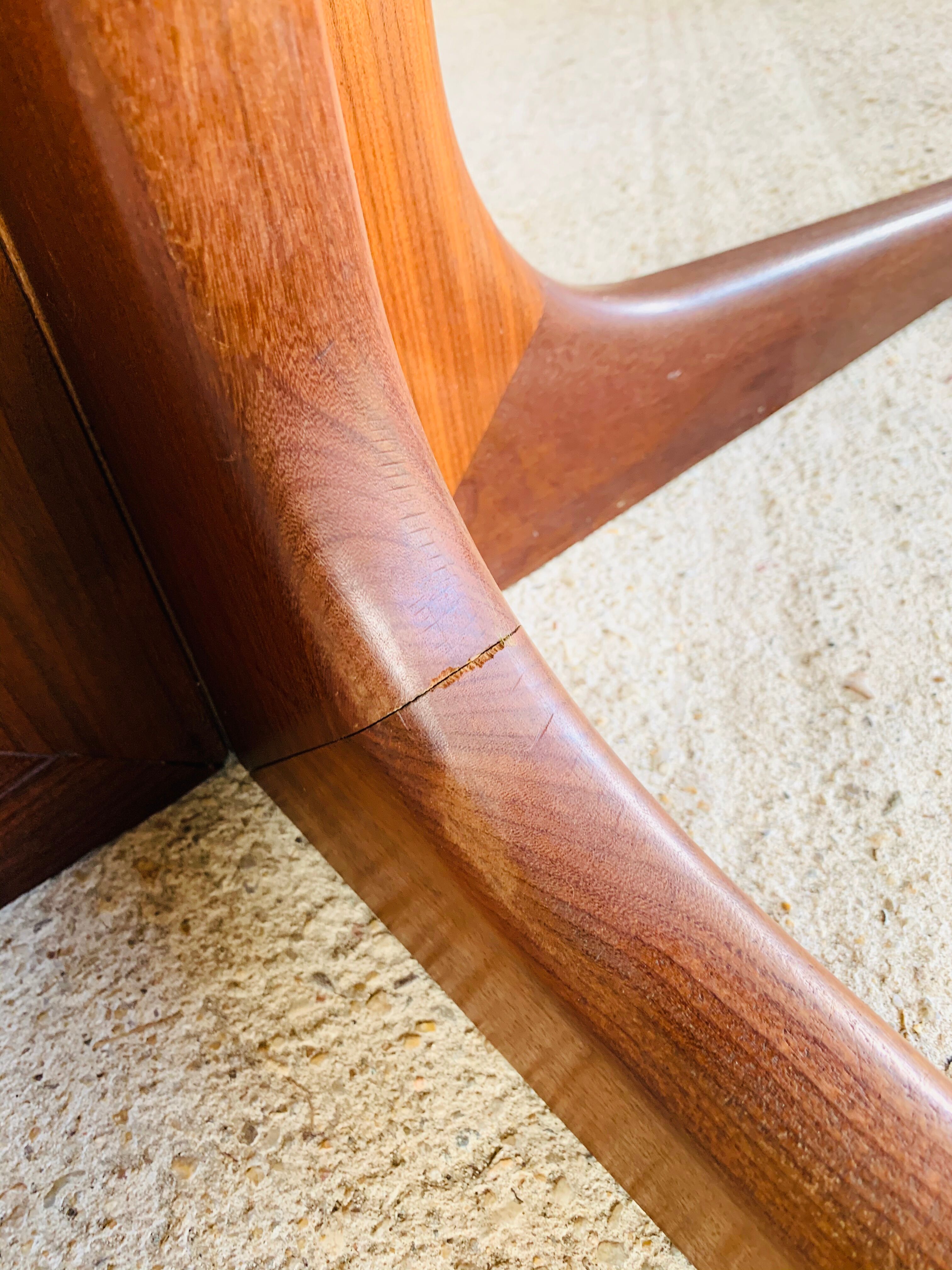 Extendable Scandinavian style dining table with double elongations by Maison Ducau, Circa 1970