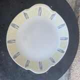 Dish with enamelled ceramic handles FB number 81motif design and vintage