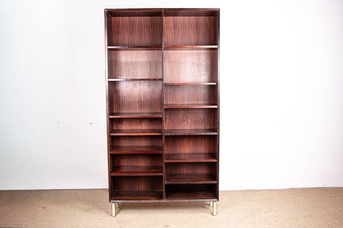 Large Danish high bookshelf in rosewood by Erik Brouer 1960.